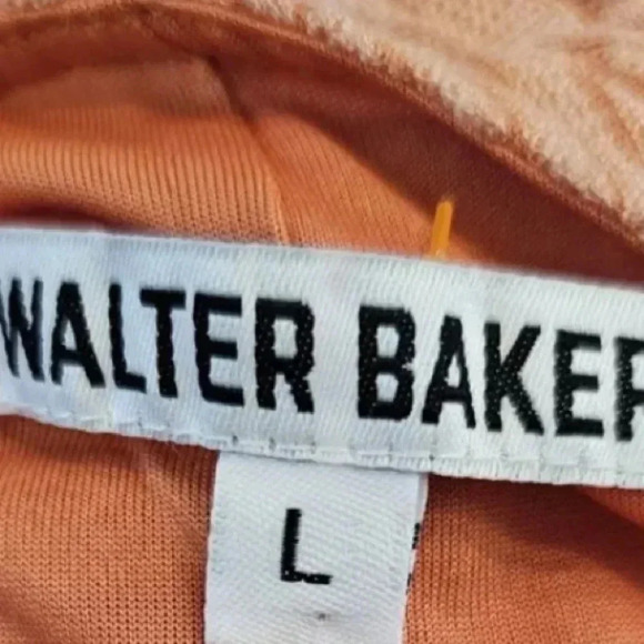 Walter Baker Peach One-shoulder Ribbed Knit Sheath Dress Women’s Size Large L - Picture 4 of 7